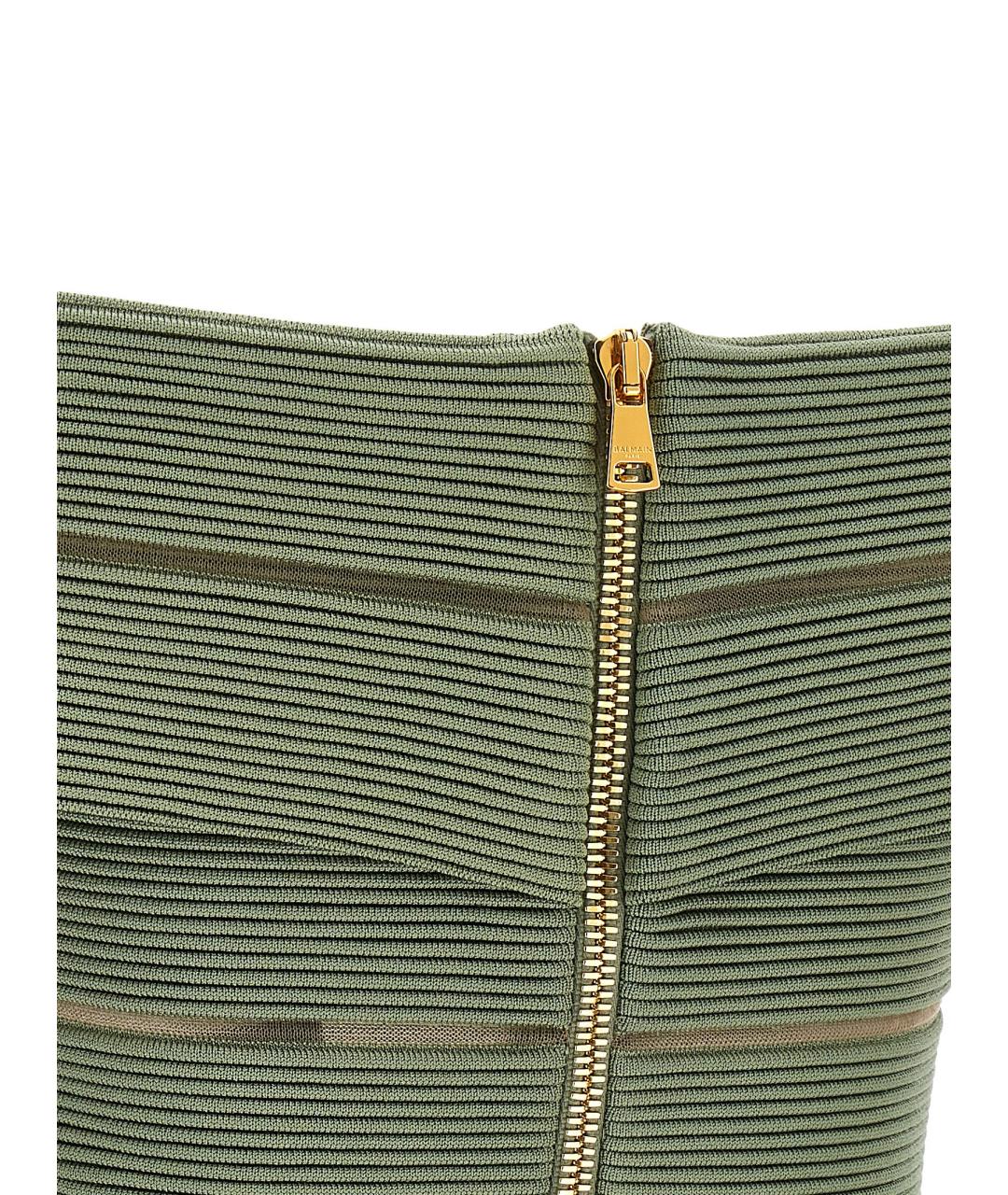 BALMAIN Зеленая вискозная блузы, фото 4