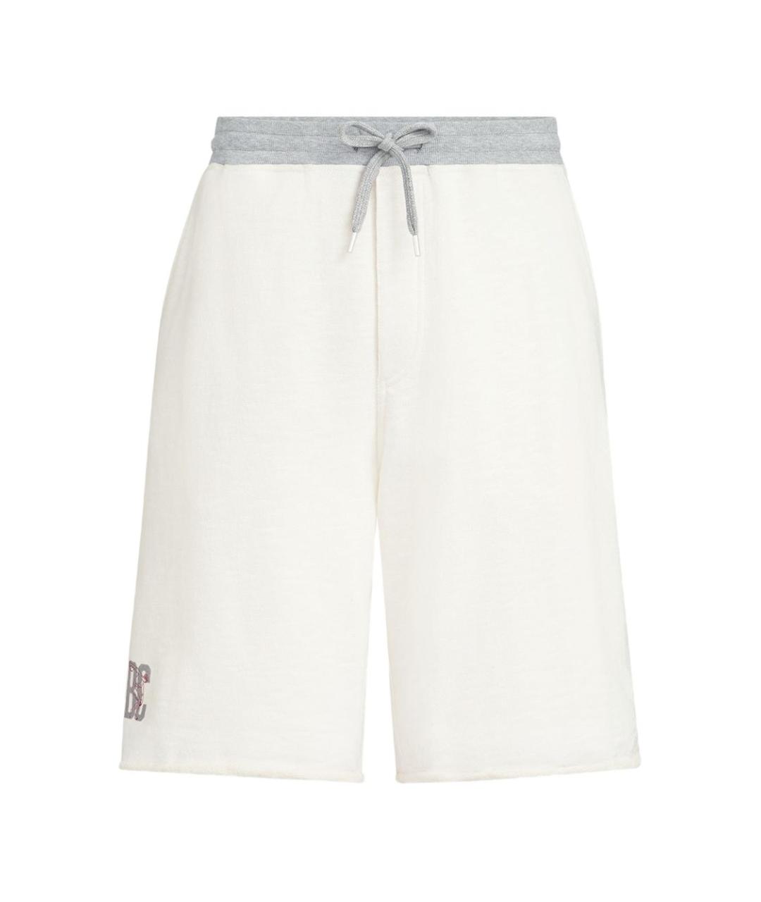 BRUNELLO CUCINELLI Белые хлопковые шорты, фото 1