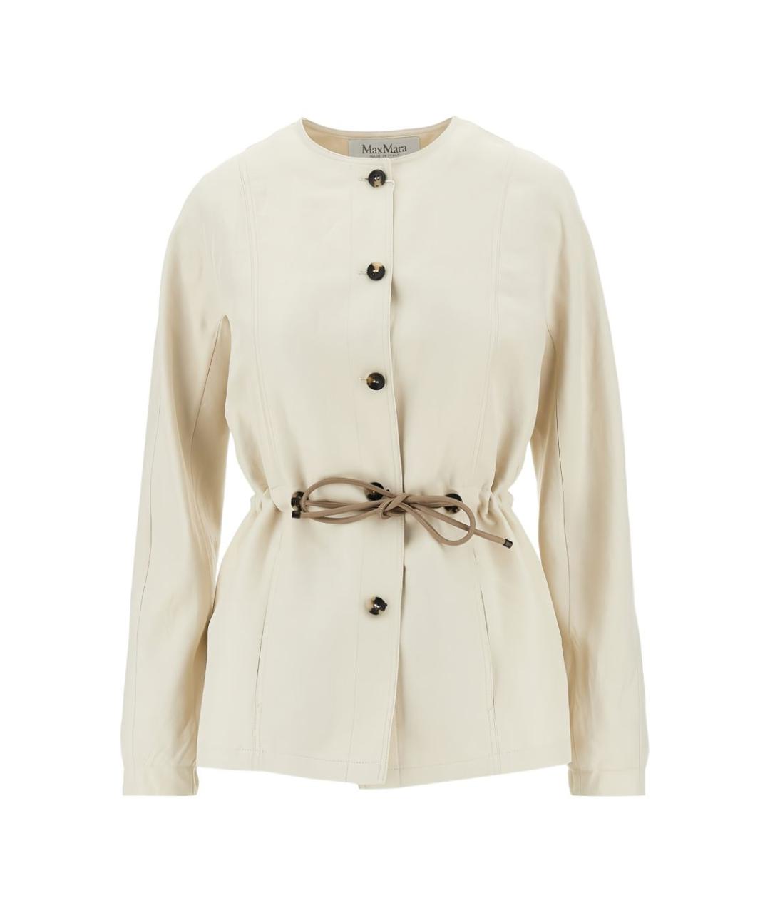 MAX MARA Бежевая льняная куртка, фото 1