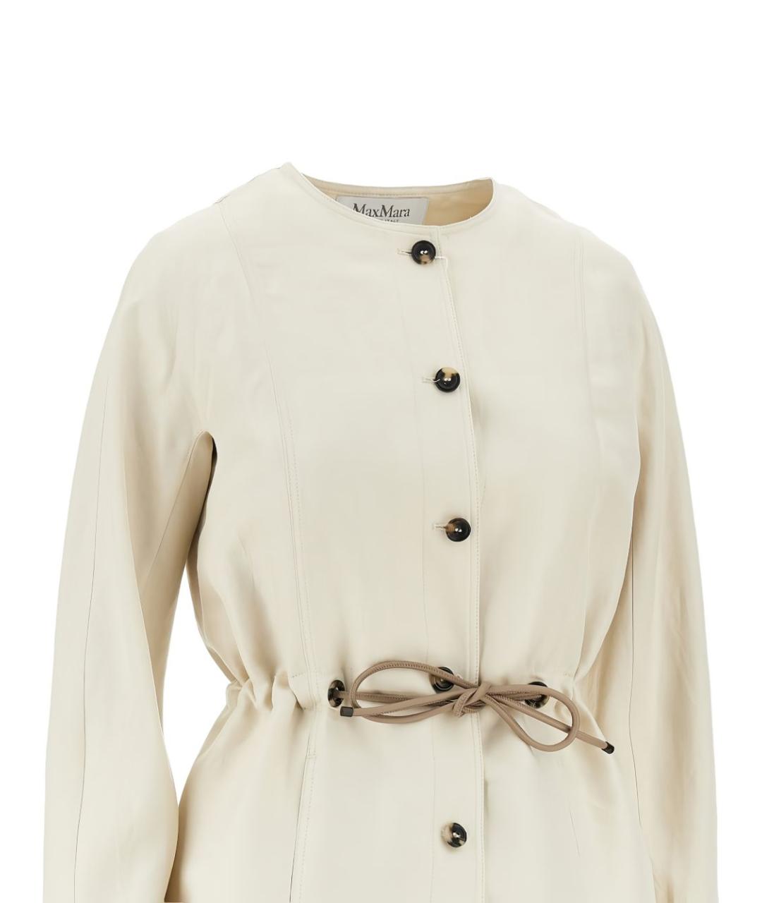 MAX MARA Бежевая льняная куртка, фото 2