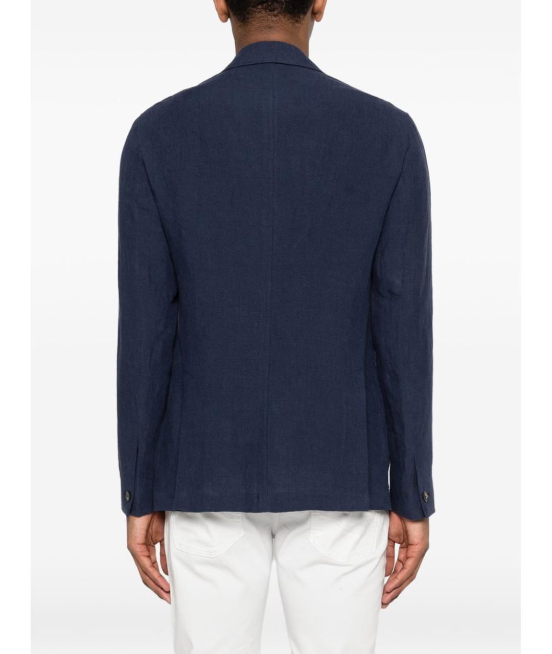 EMPORIO ARMANI Синий льняной пиджак, фото 5