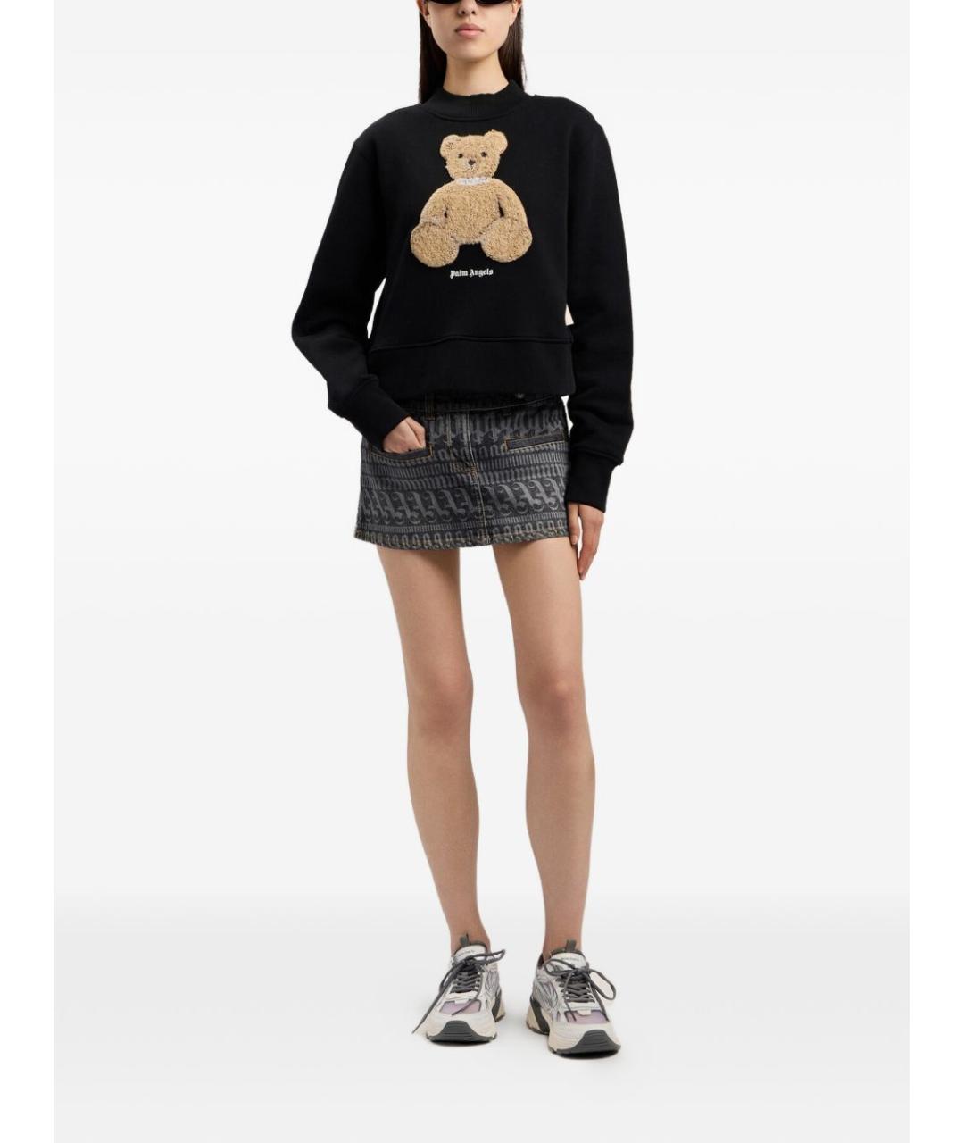 PALM ANGELS Черный хлопковый джемпер / свитер, фото 2