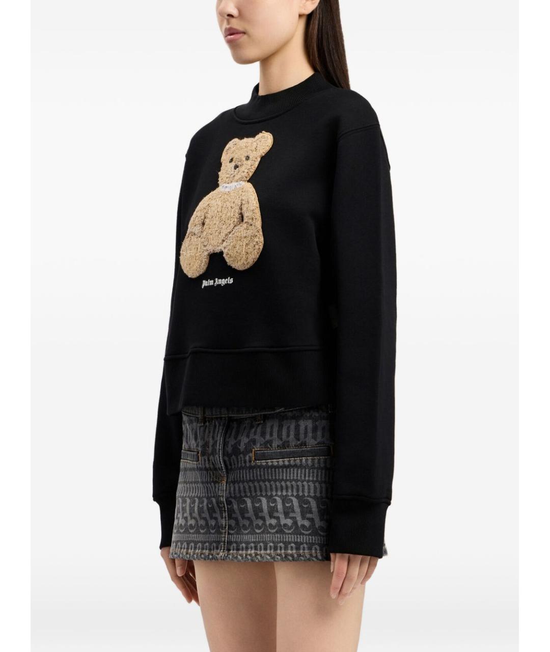 PALM ANGELS Черный хлопковый джемпер / свитер, фото 4