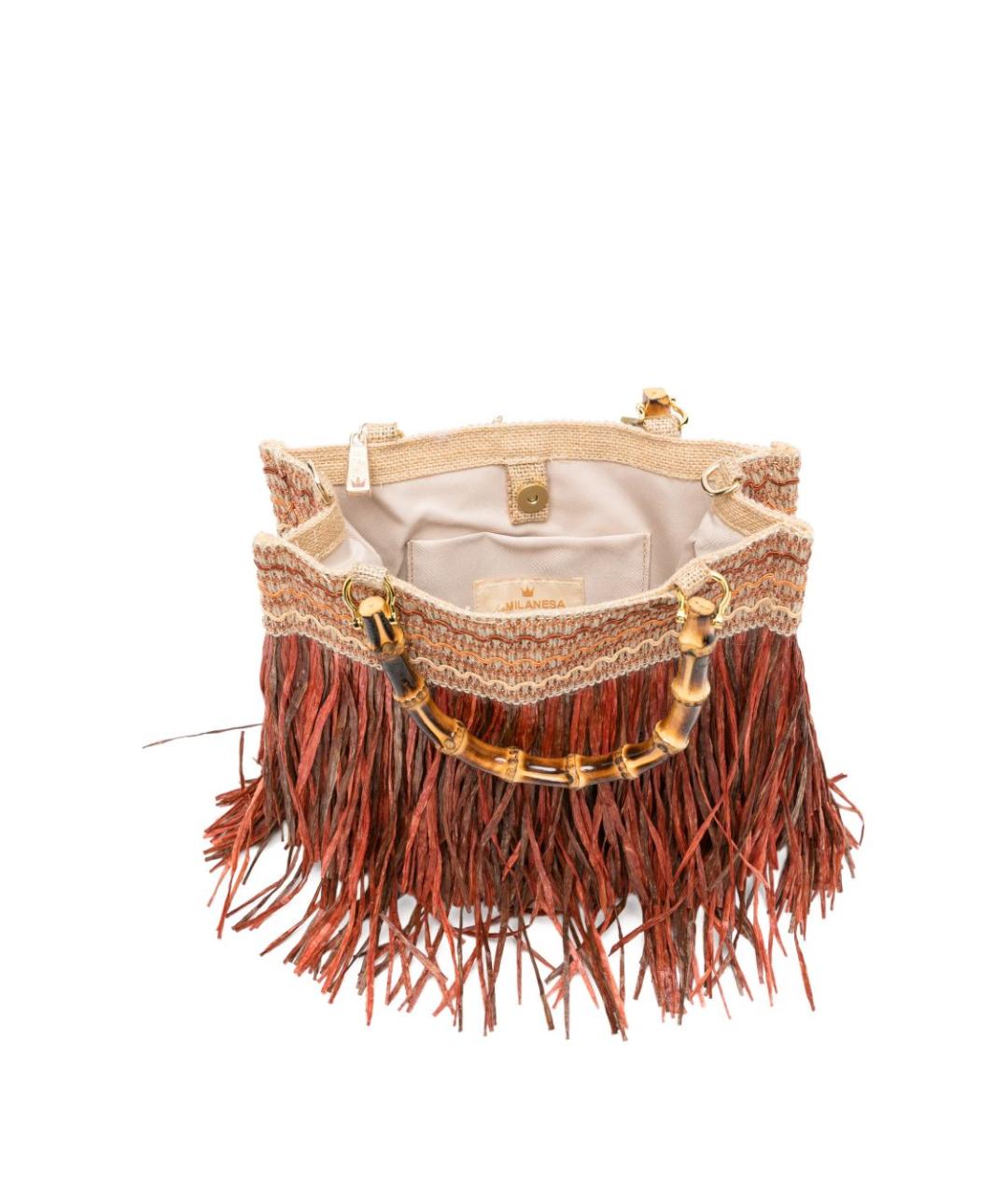 LA MILANESA Бордовая сумка с короткими ручками, фото 3