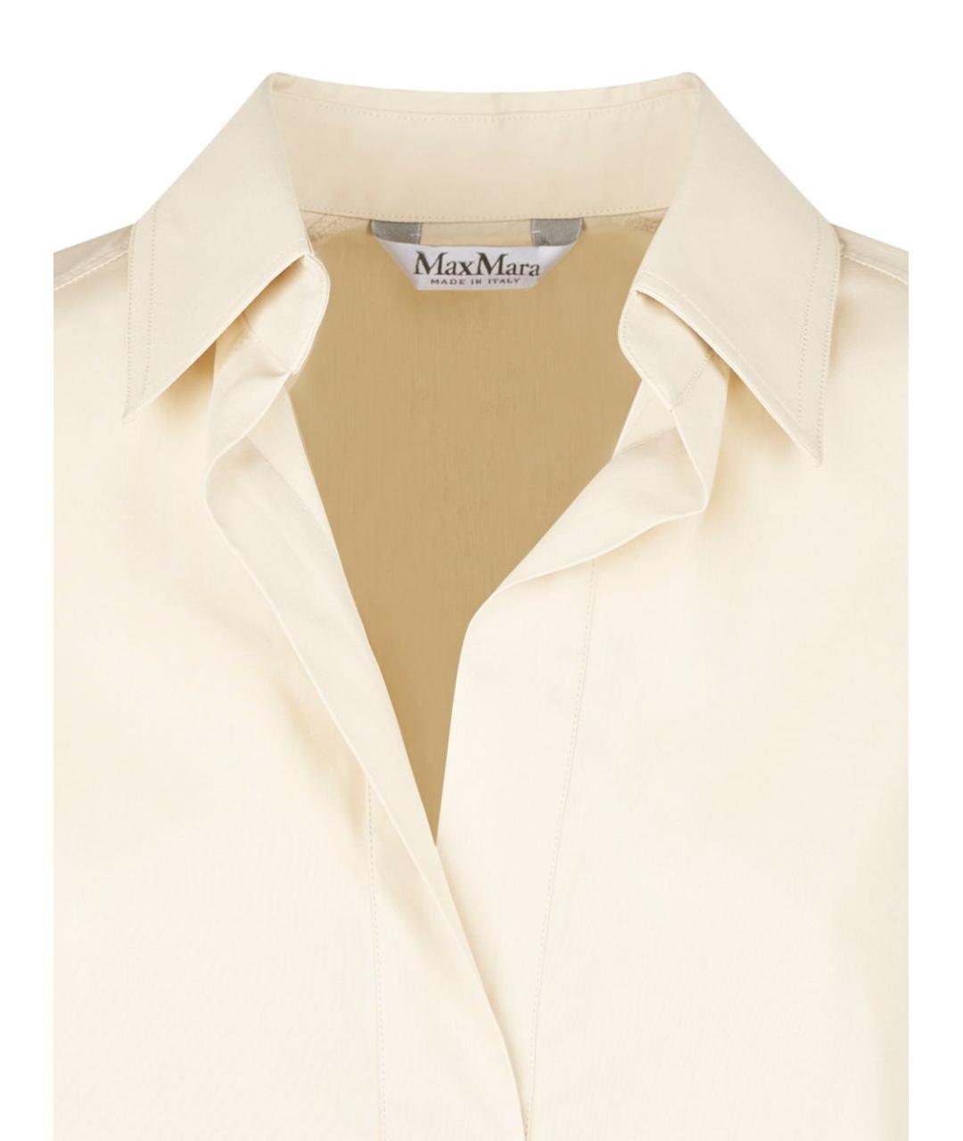 MAX MARA Бежевое хлопковое повседневное платье, фото 3