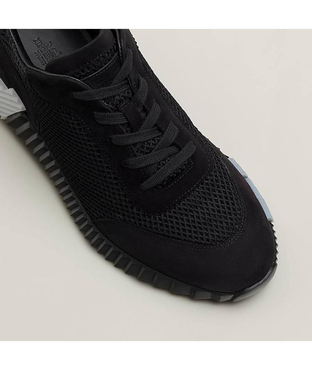 HERMES Черные низкие кроссовки / кеды, фото 4