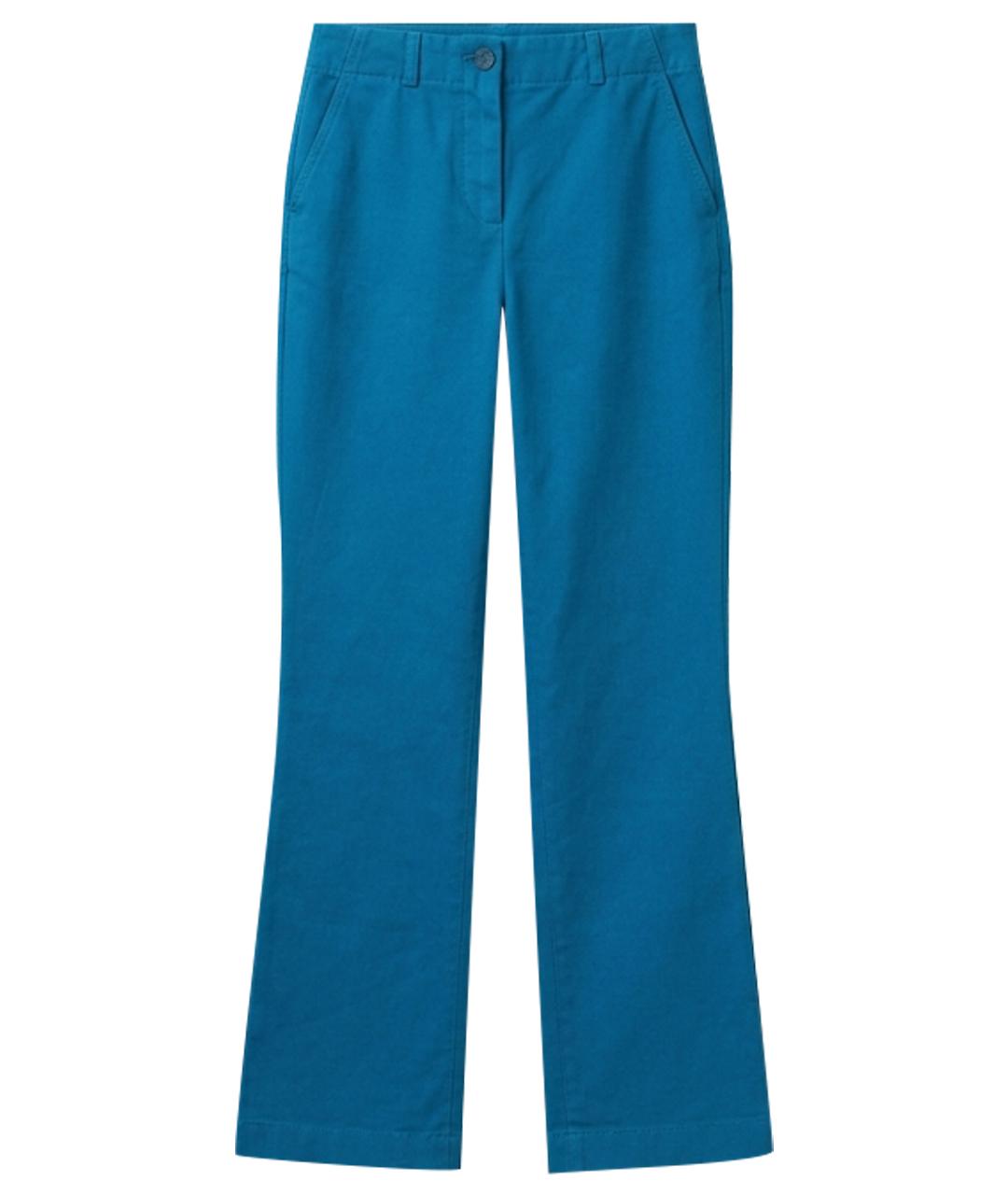 LORO PIANA Синие хлопковые брюки узкие, фото 1