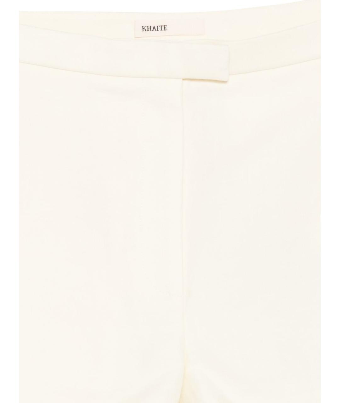 KHAITE Бежевые льняные шорты, фото 2