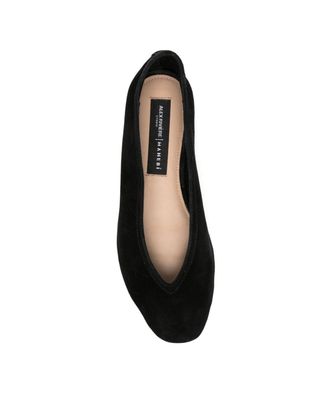 MANEBI Черные балетки, фото 4