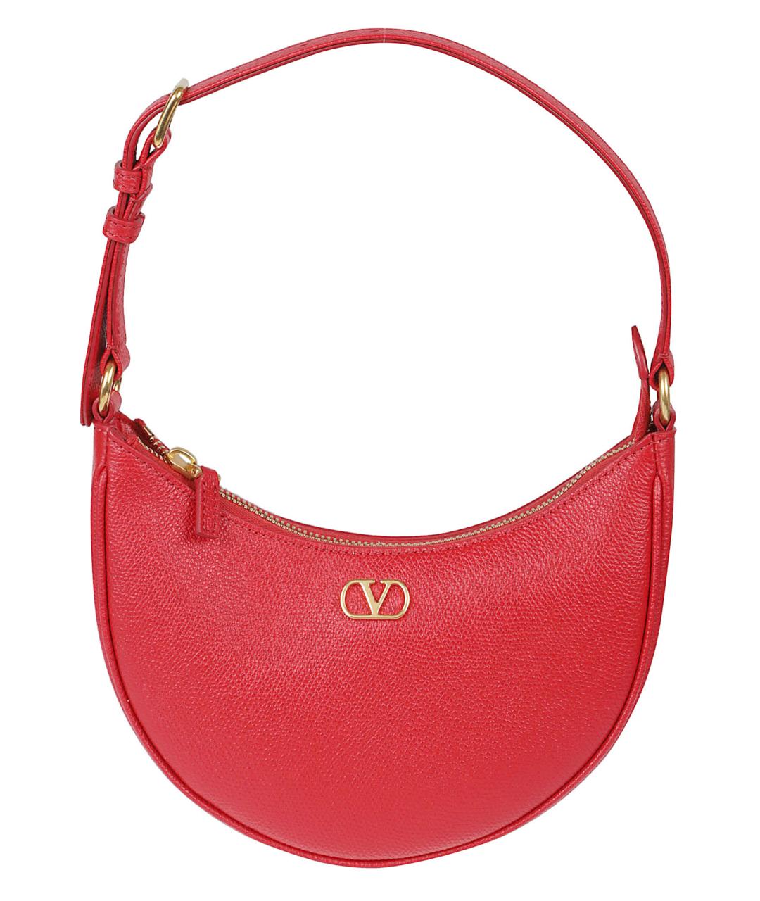VALENTINO Красная кожаная сумка тоут, фото 1