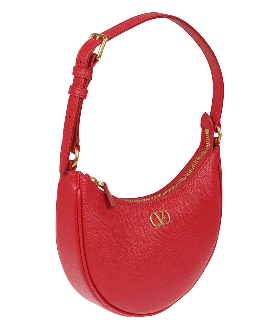 VALENTINO Красная кожаная сумка тоут, фото 3