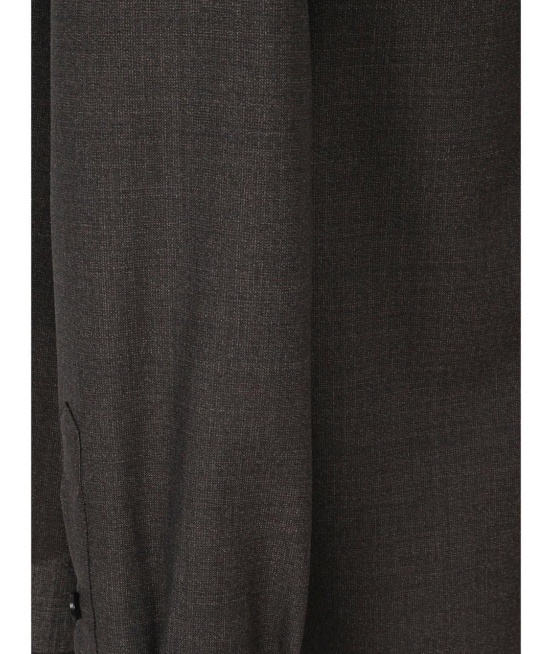 DOLCE&GABBANA Коричневая шерстяная кэжуал рубашка, фото 2