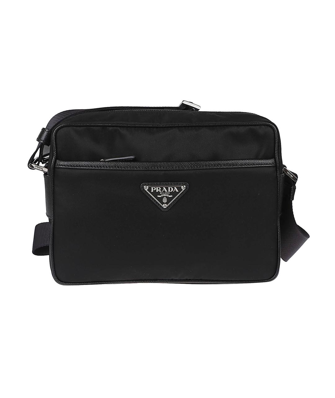 PRADA Черная тканевая сумка на плечо, фото 1