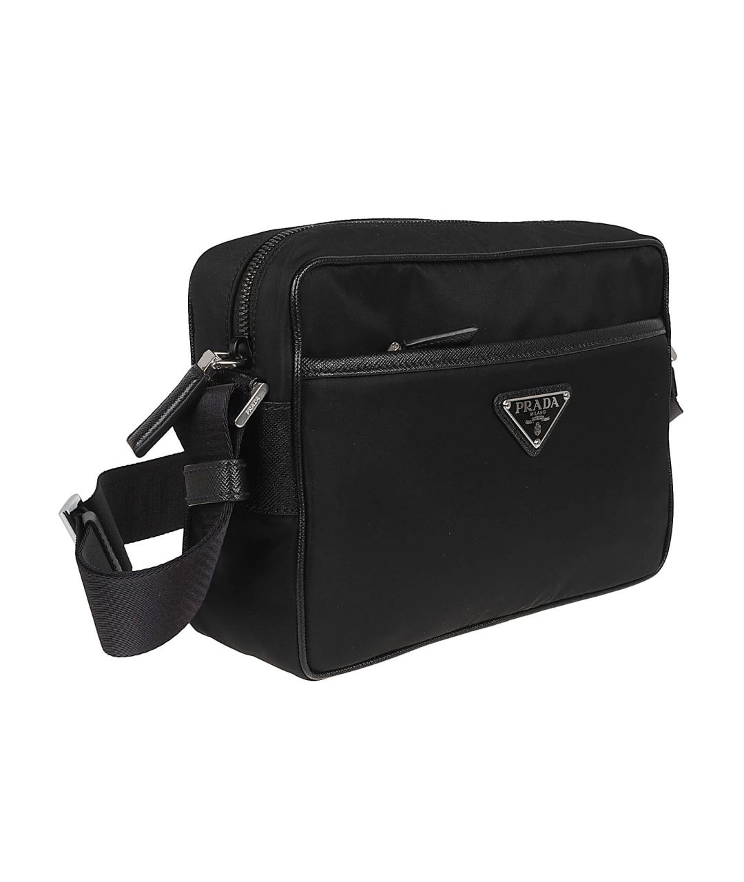 PRADA Черная тканевая сумка на плечо, фото 3