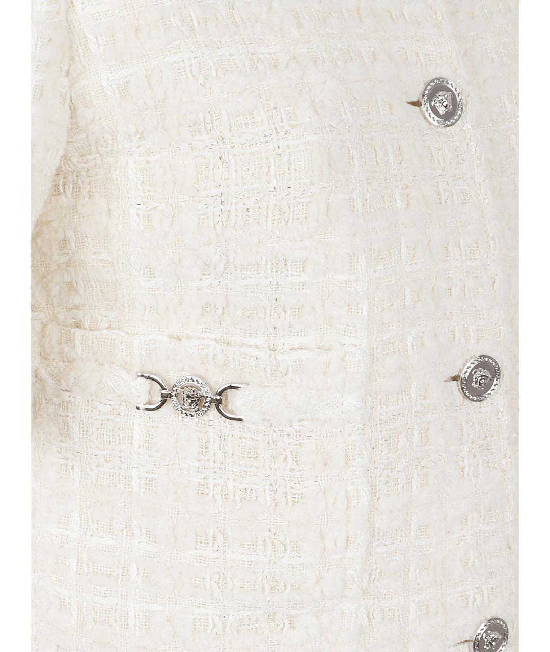 VERSACE Белый полиэстеровый жакет/пиджак, фото 2