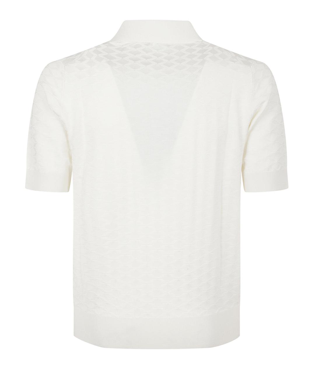 DOLCE&GABBANA Белое поло с коротким рукавом, фото 3