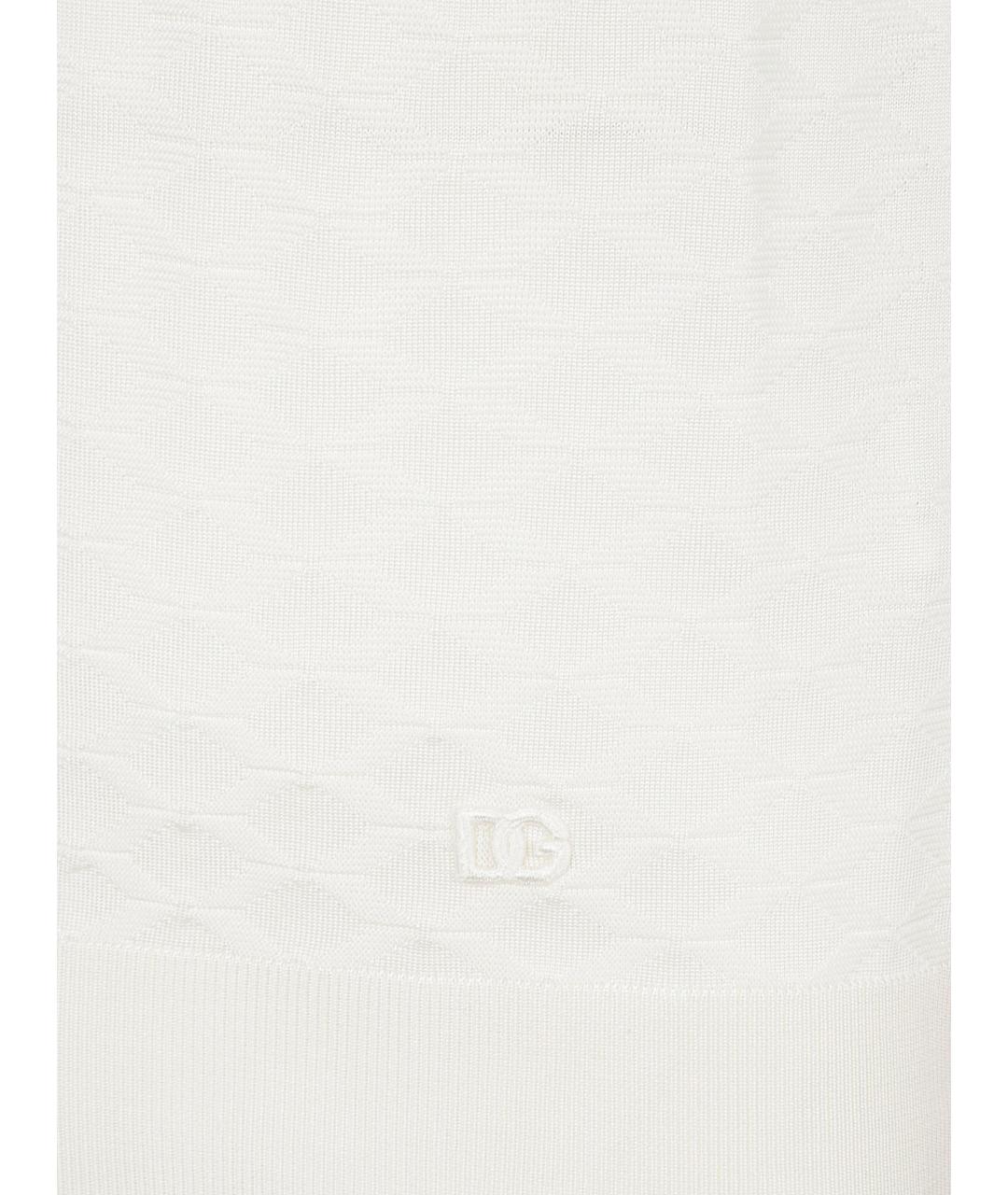 DOLCE&GABBANA Белое поло с коротким рукавом, фото 2