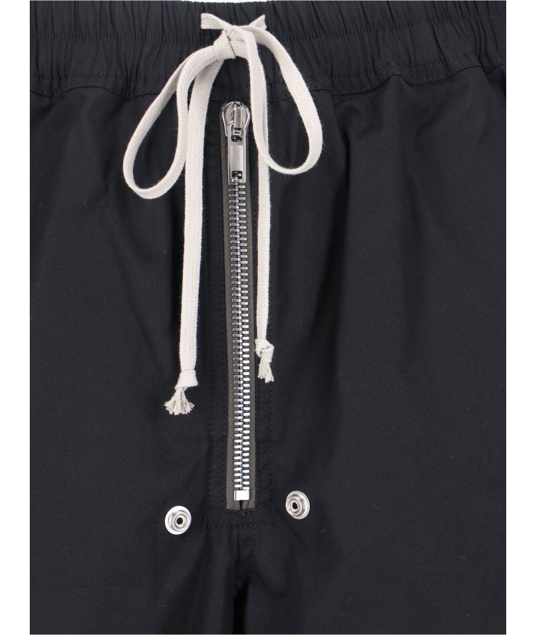 RICK OWENS Черные хлопковые шорты, фото 4