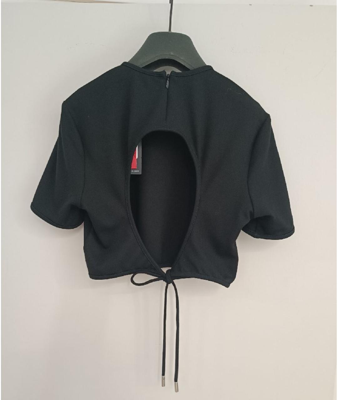 DAVID KOMA Черная хлопковая футболка, фото 2