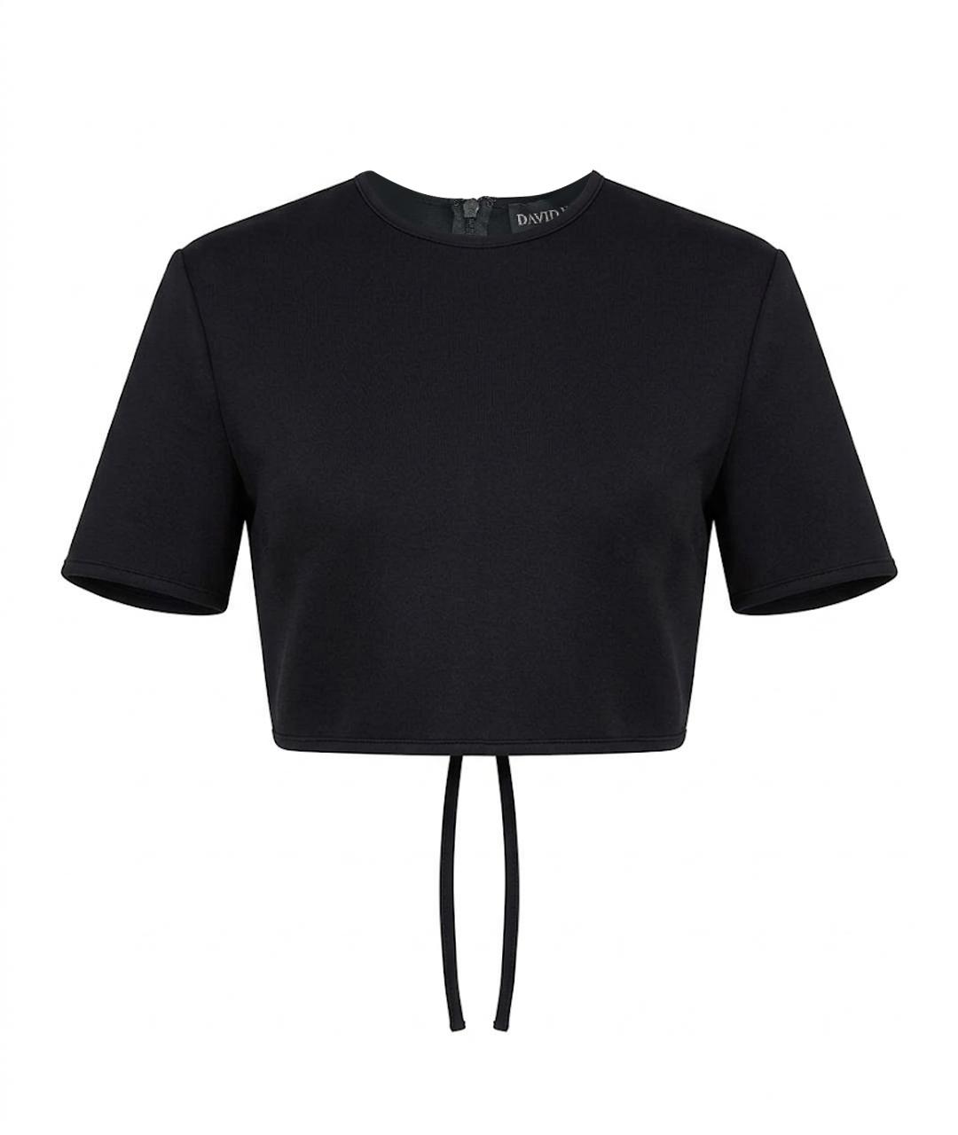 DAVID KOMA Черная хлопковая футболка, фото 1