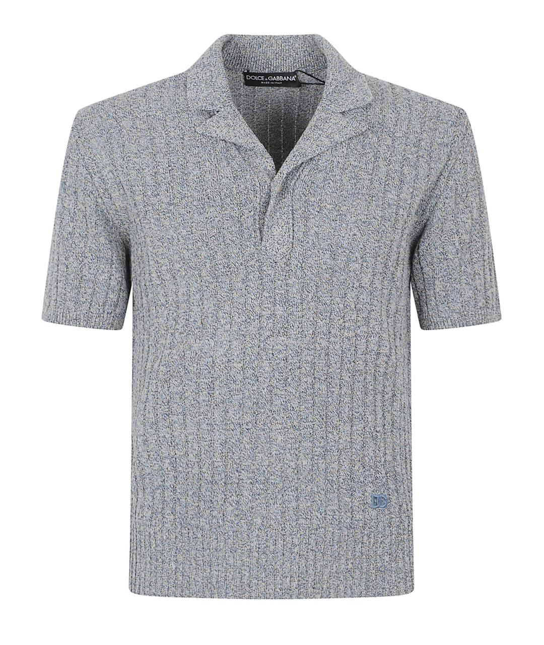 DOLCE&GABBANA Мульти хлопковое поло с коротким рукавом, фото 1