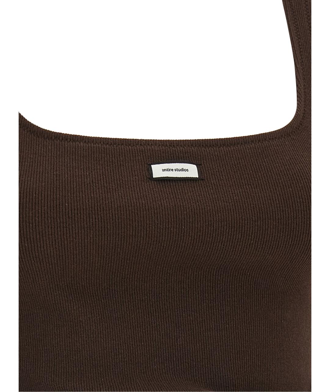 entire studios Коричневая хлопковая майка, фото 4