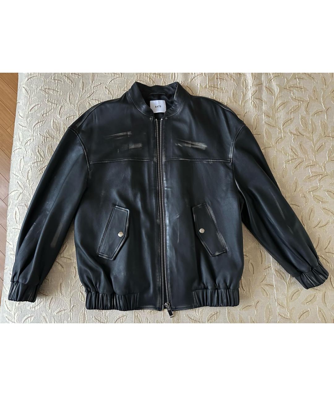 BATS Черная кожаная куртка, фото 9