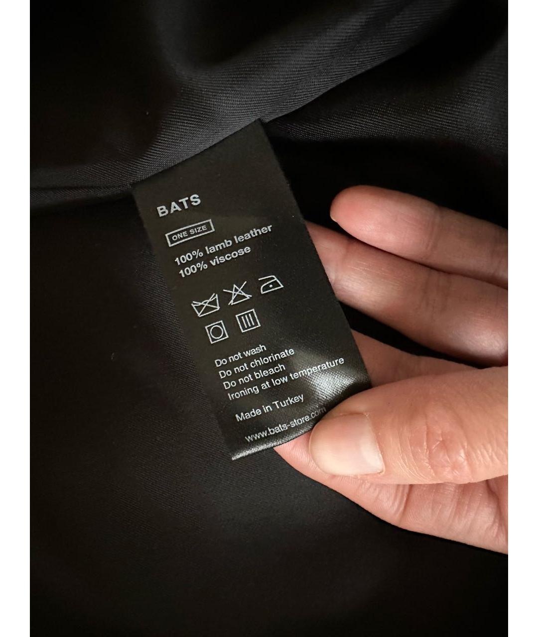 BATS Черная кожаная куртка, фото 4