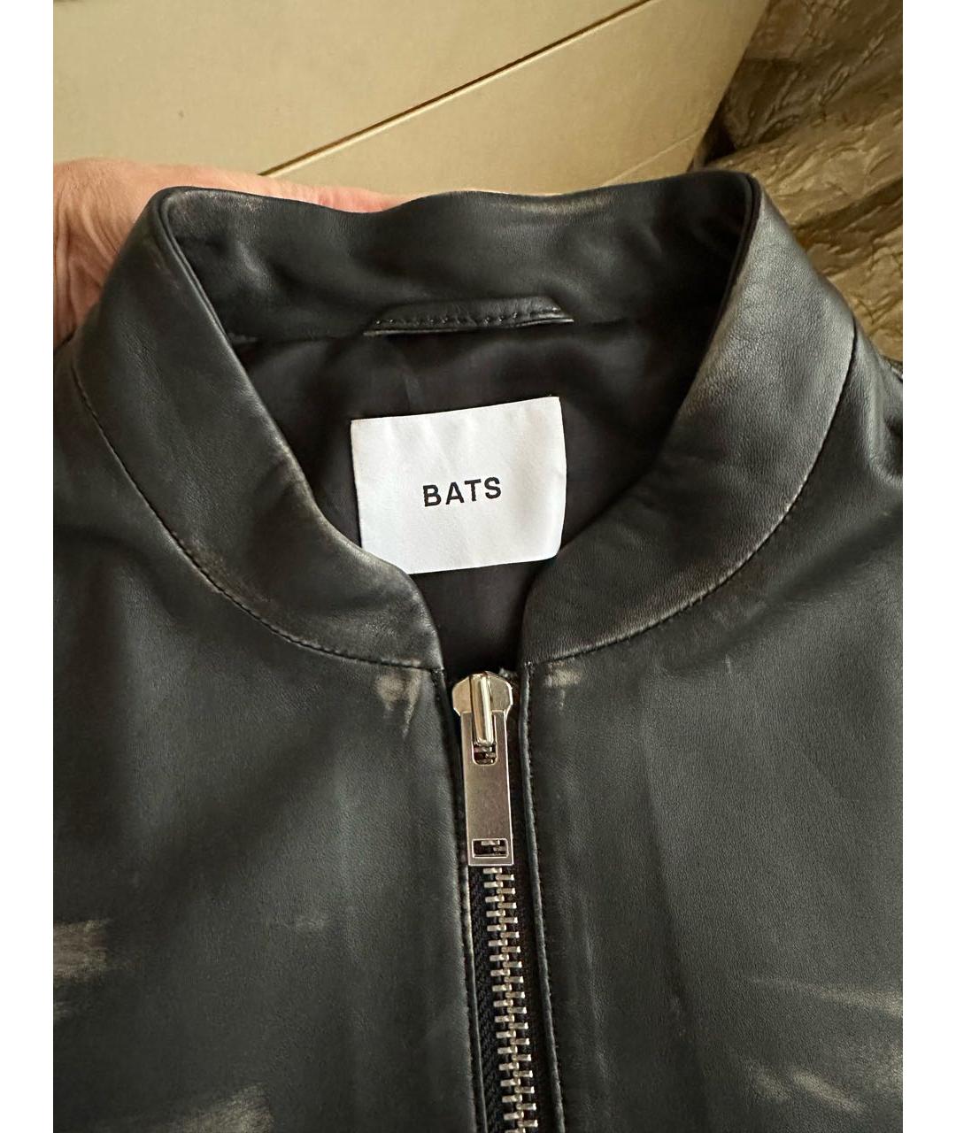 BATS Черная кожаная куртка, фото 3