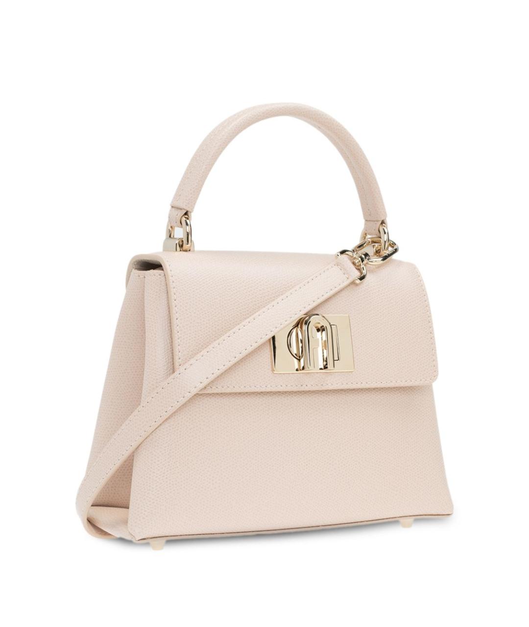 FURLA Розовая кожаная сумка через плечо, фото 3