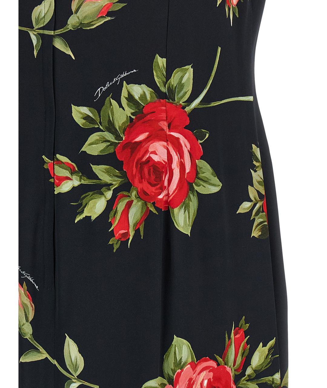 DOLCE&GABBANA Черное вискозное платье, фото 4