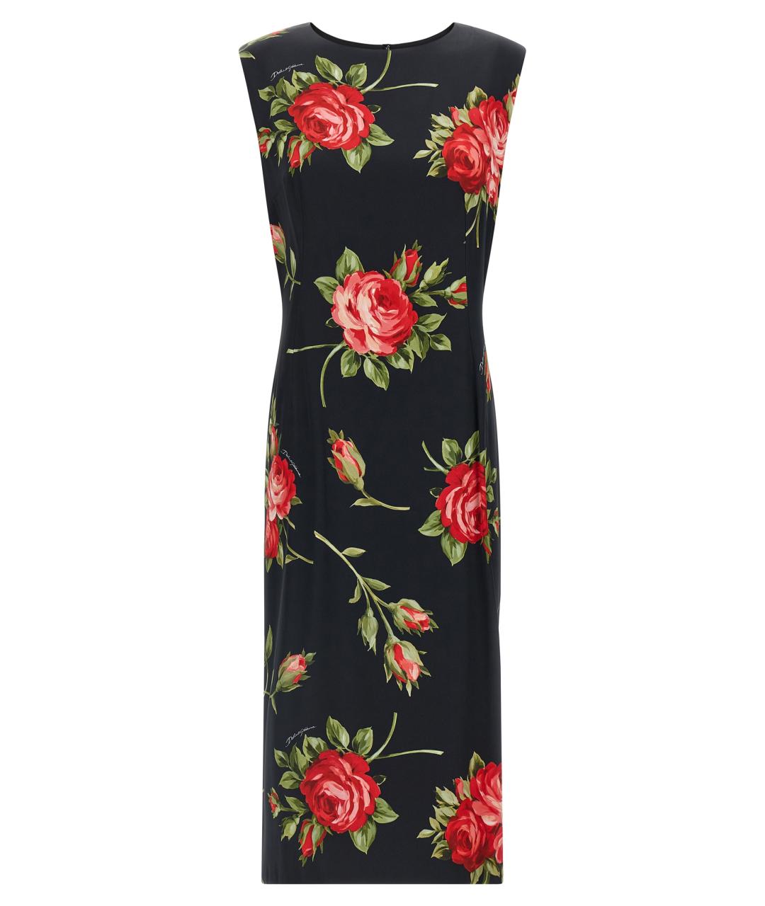 DOLCE&GABBANA Черное вискозное платье, фото 1