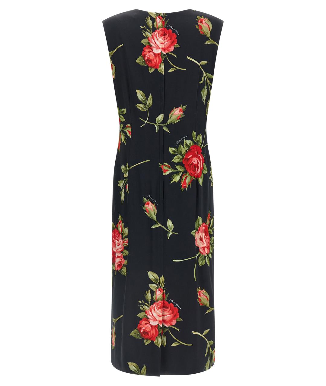 DOLCE&GABBANA Черное вискозное платье, фото 2