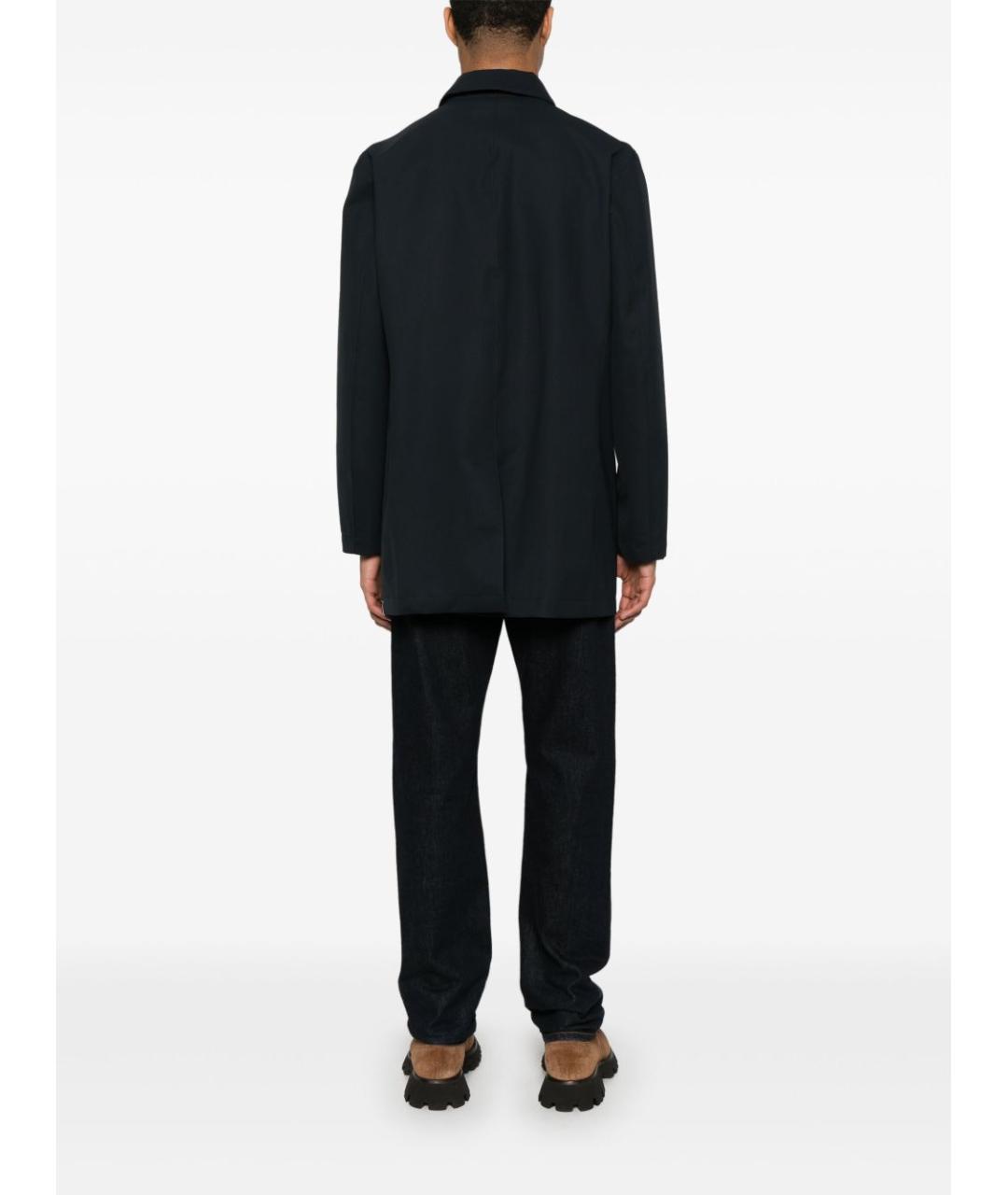 PEUTEREY Темно-синий полиэстеровый тренч / плащ, фото 3