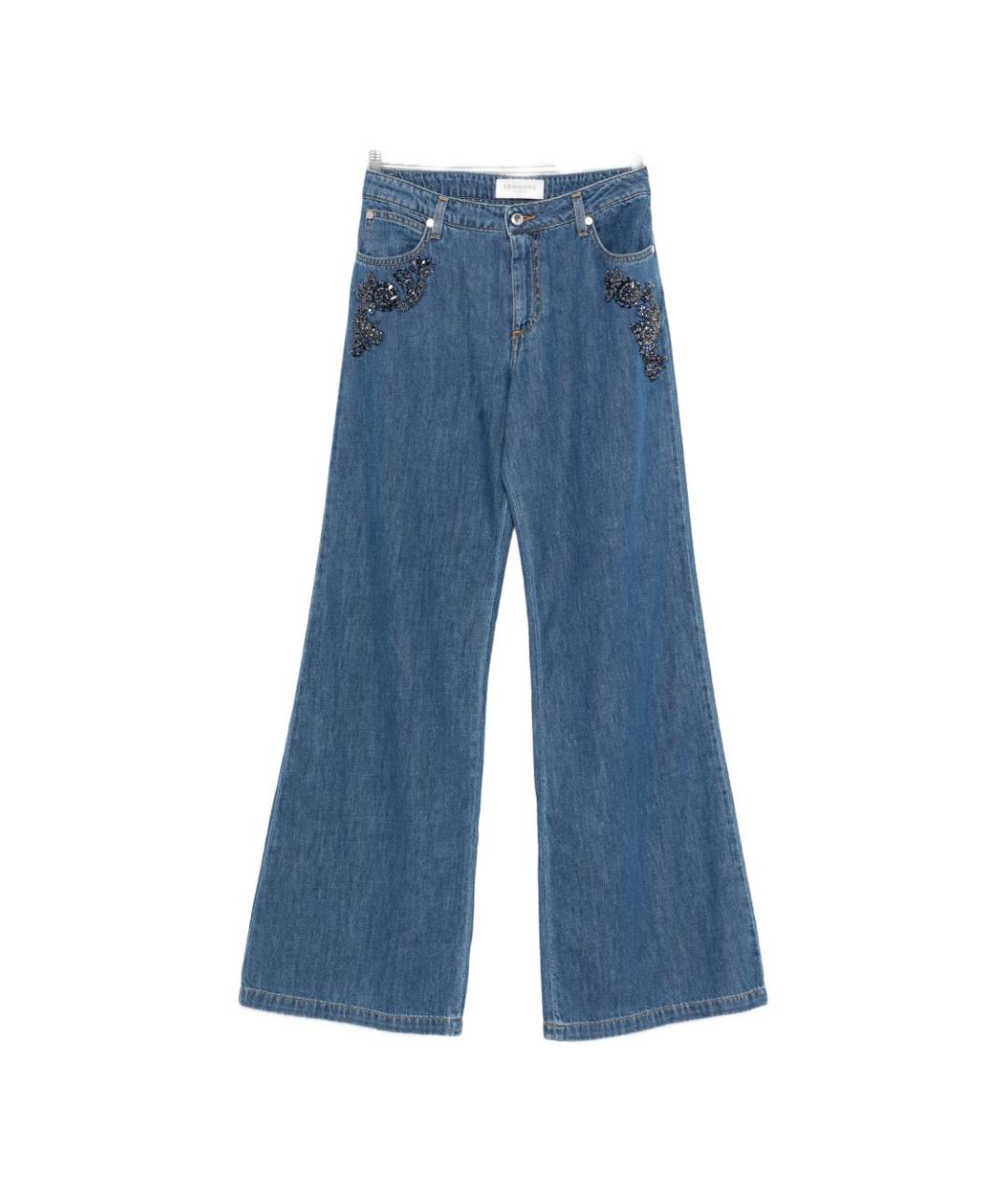 ERMANNO FIRENZE Синие джинсы клеш, фото 1