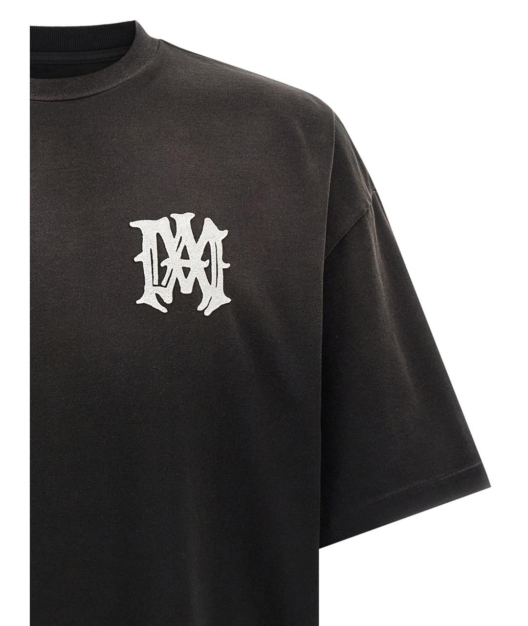 AMIRI Черная хлопковая футболка, фото 3