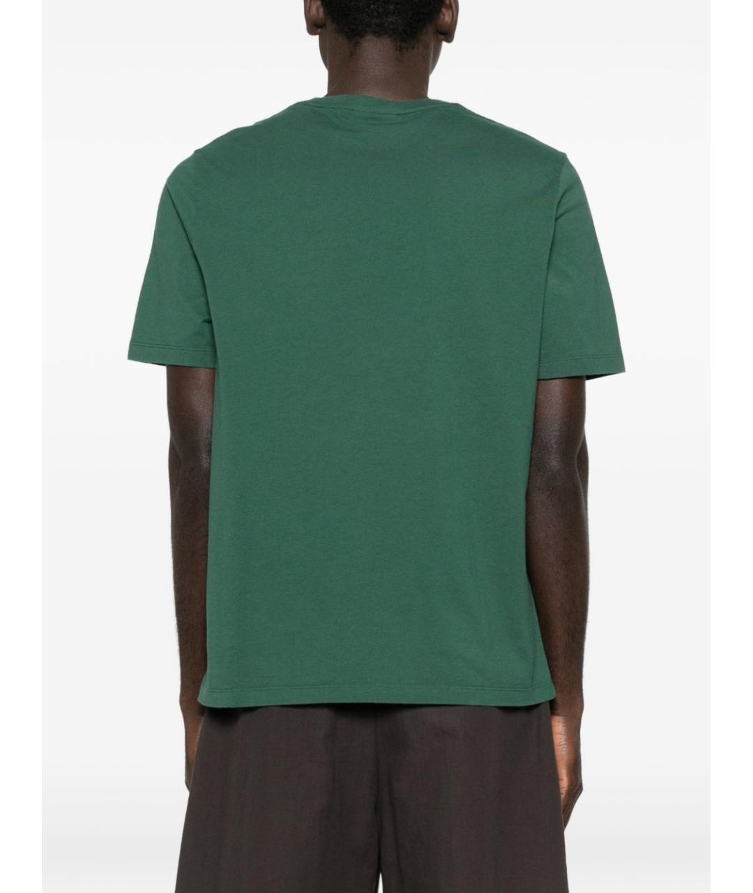 MAISON KITSUNE Зеленая хлопковая футболка, фото 5