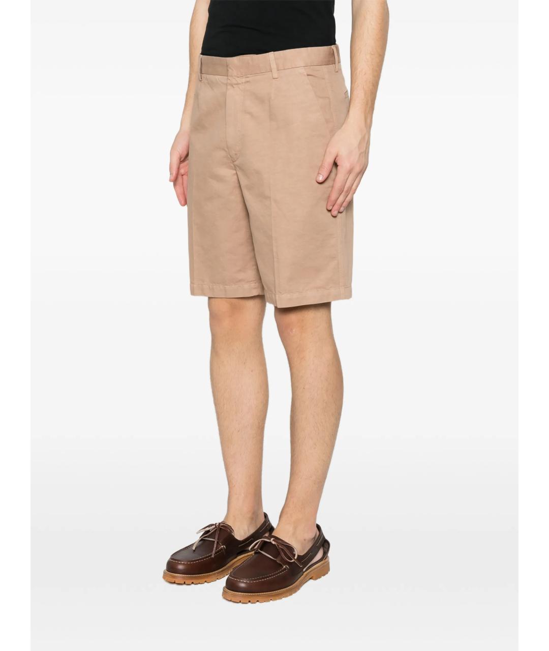 ZEGNA Бежевые хлопковые шорты, фото 3