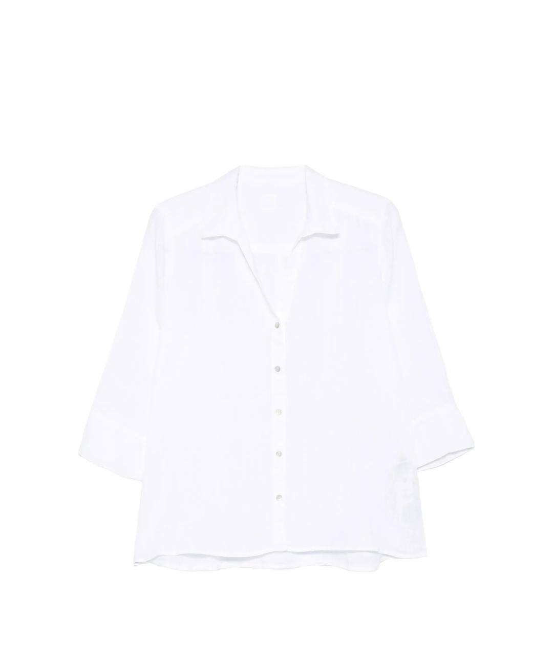 120% LINO Белая льняная рубашка, фото 4