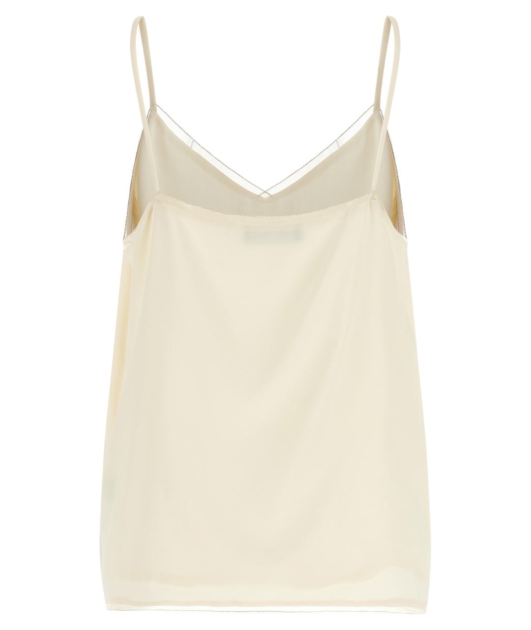 FABIANA FILIPPI Бежевая ацетатная майка, фото 2