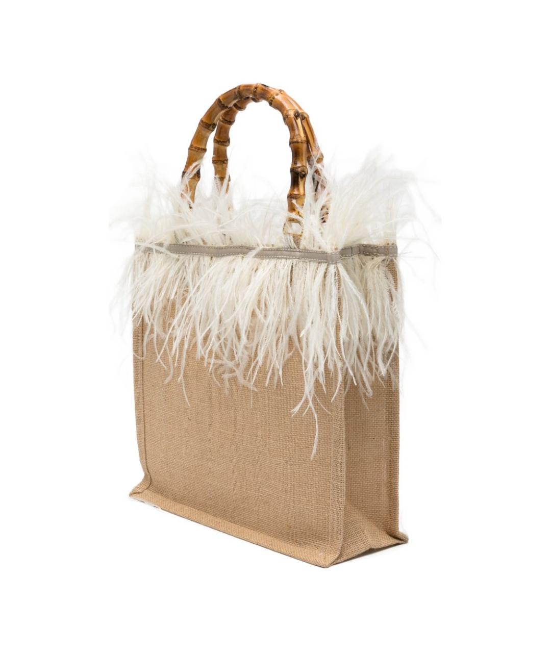 LA MILANESA Бежевая сумка тоут, фото 4