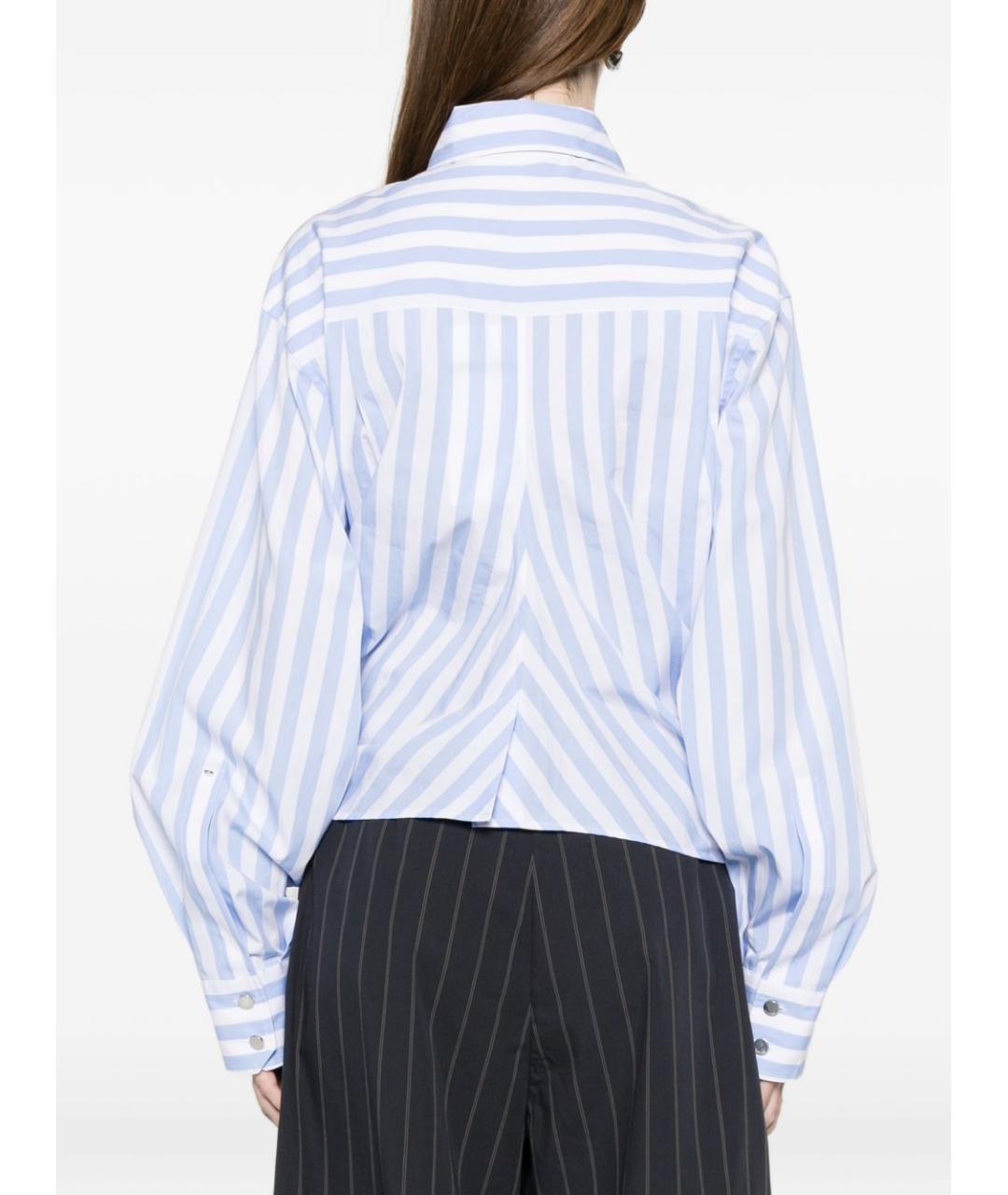 SPORTMAX Голубая хлопковая рубашка, фото 2