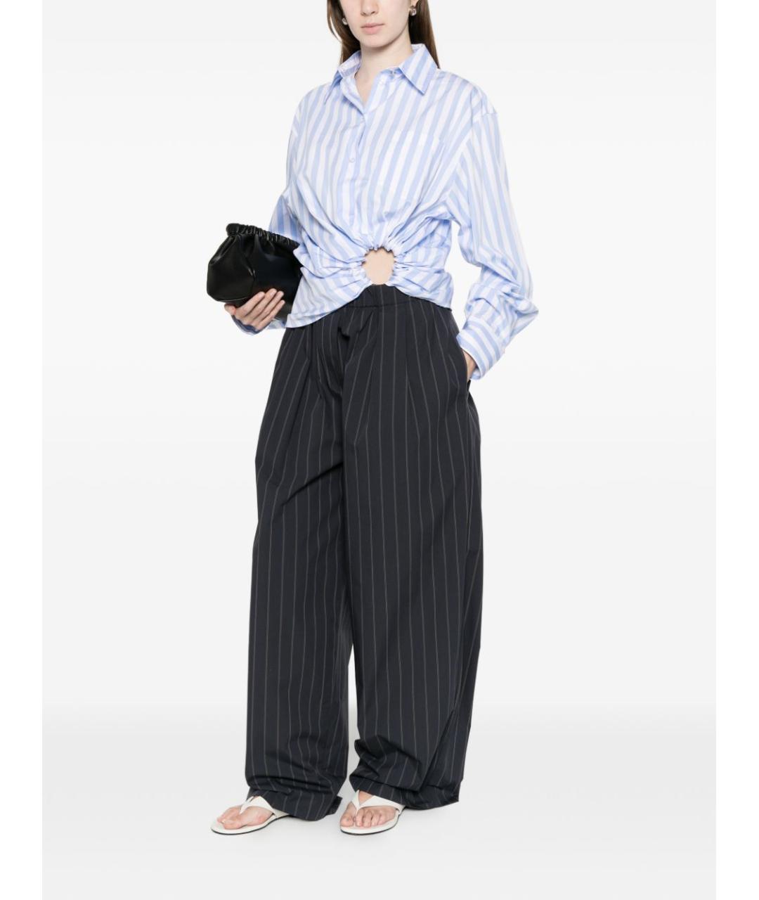 SPORTMAX Голубая хлопковая рубашка, фото 4