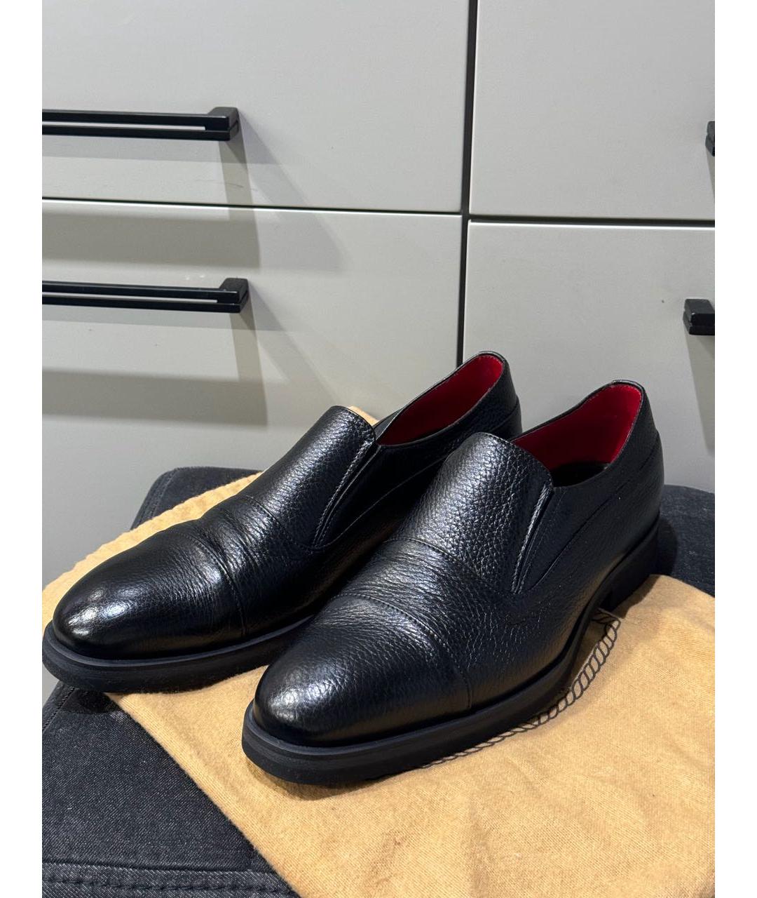 BARRETT Черные кожаные туфли, фото 2