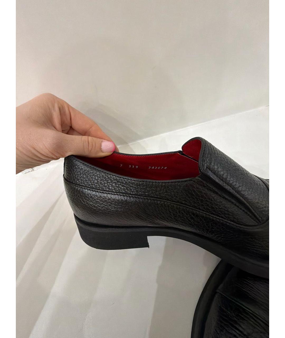 BARRETT Черные кожаные туфли, фото 5