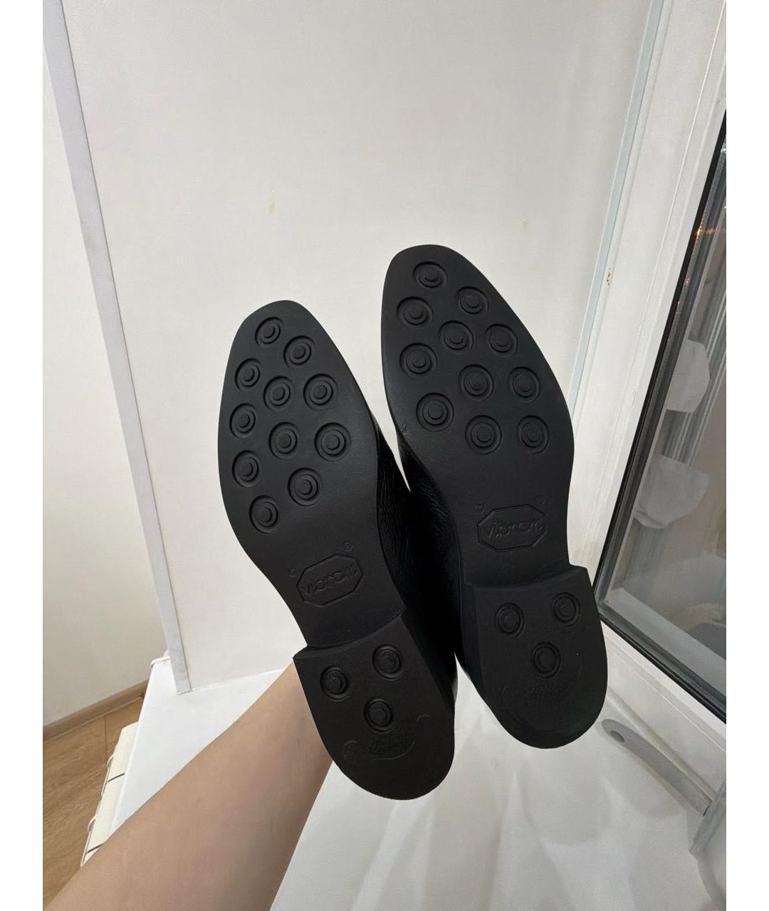 BARRETT Черные кожаные туфли, фото 4