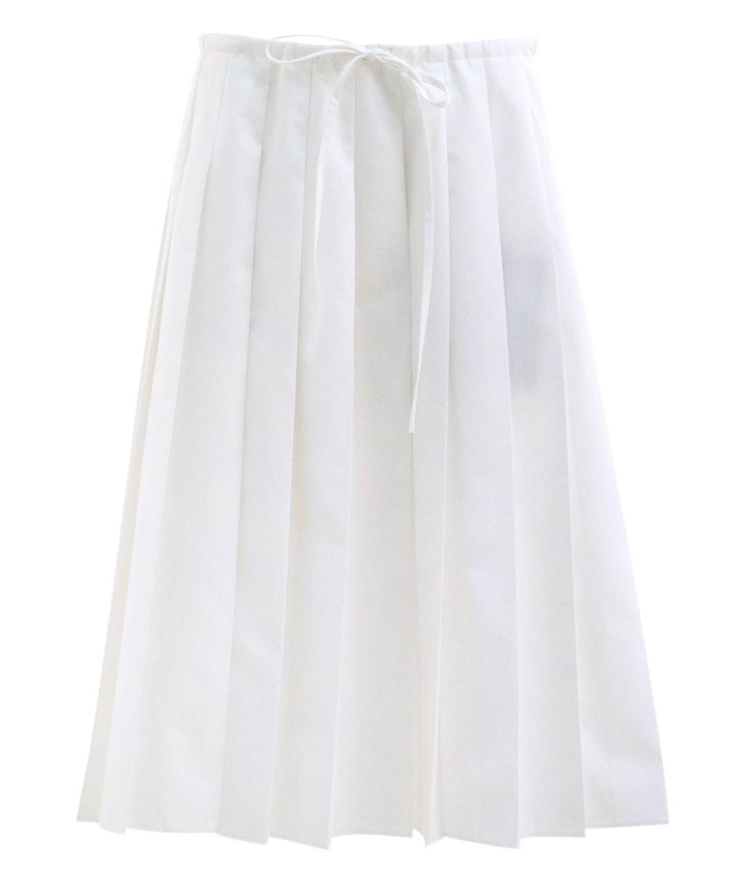 PRADA Белая полиэстеровая юбка миди, фото 3
