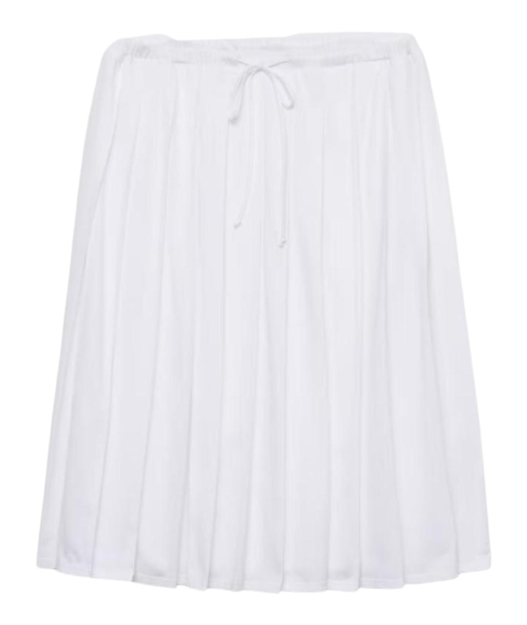 PRADA Белая полиэстеровая юбка миди, фото 1