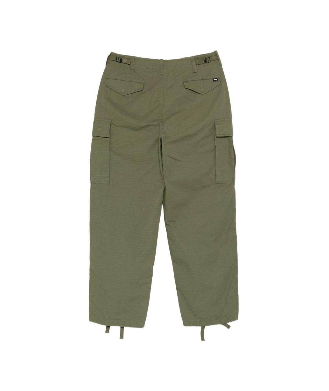 STUSSY Зеленые хлопковые повседневные брюки, фото 3