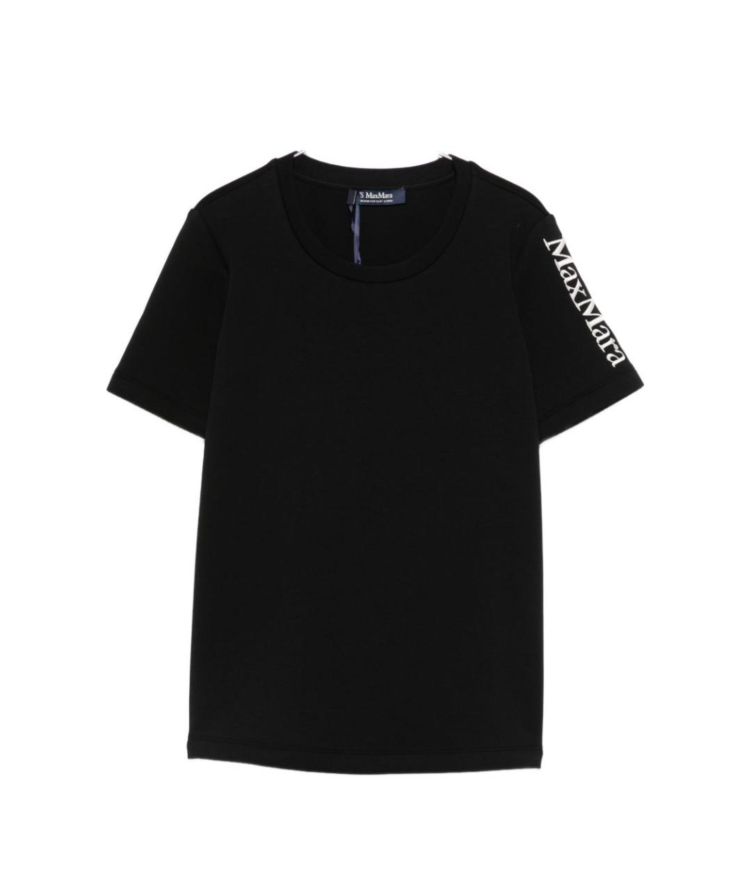 'S MAX MARA Черная хлопковая футболка, фото 1